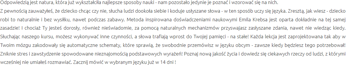 Efektywna Metoda Nauki Legnica